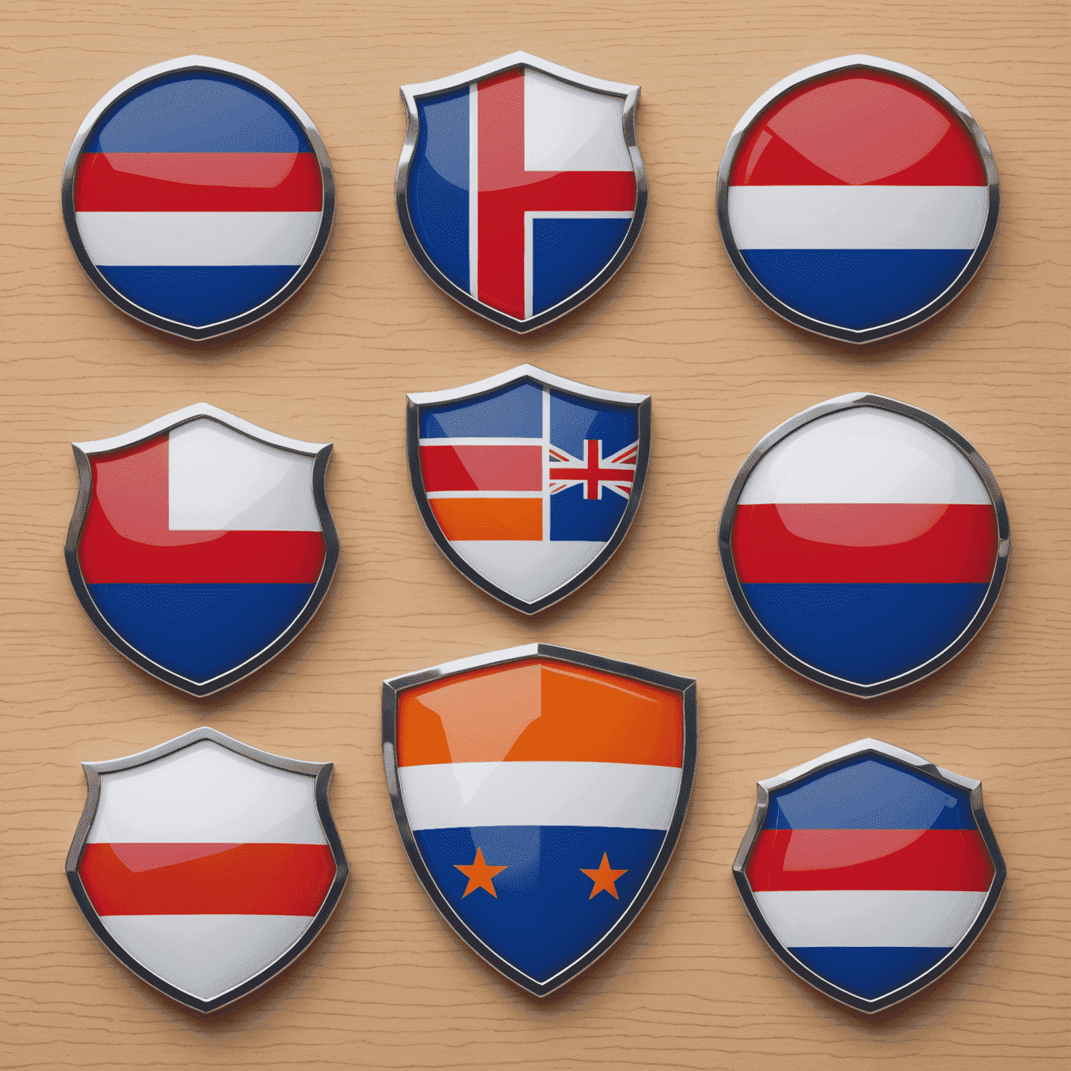 Vijf verzekeringsmaatschappijen logo's met Nederlandse vlag op de achtergrond